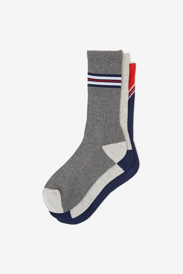 Fila Men's Chevron Crew Sock 3-Pack Navy