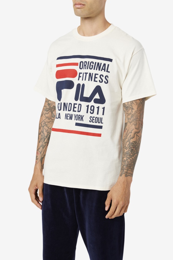 Fila Gardenia/Navy/Red Original Fitness Tee