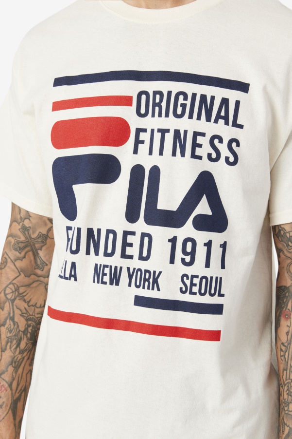 Fila Gardenia/Navy/Red Original Fitness Tee