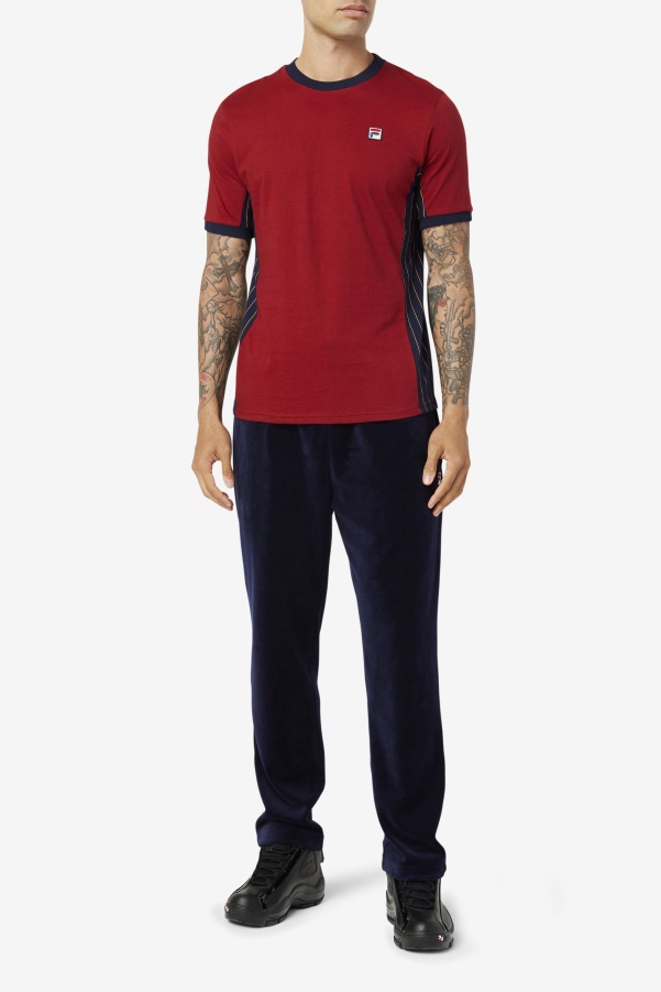 Rhubarb/Peacoat/Golden Glow Warner Tee Fila