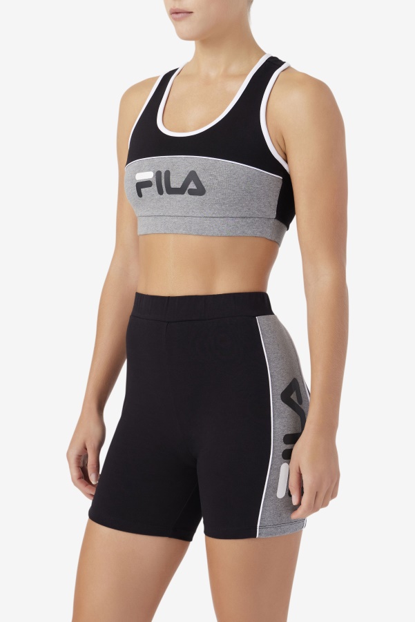 Kairi Bra Top Fila Black/Heather/White