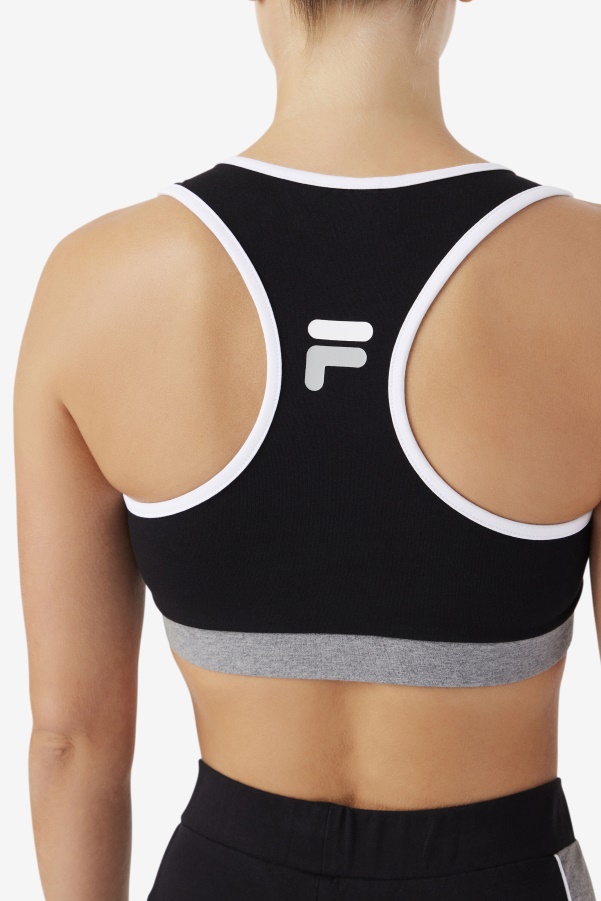Kairi Bra Top Fila Black/Heather/White