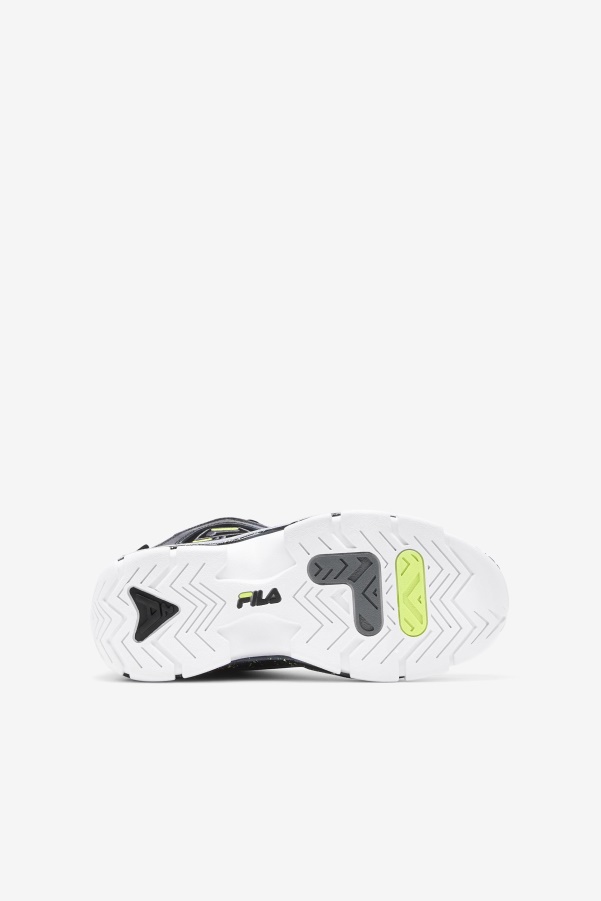 Black/Sunny Lime/Castlerock Little Kids' Grant Hill 2 Fila