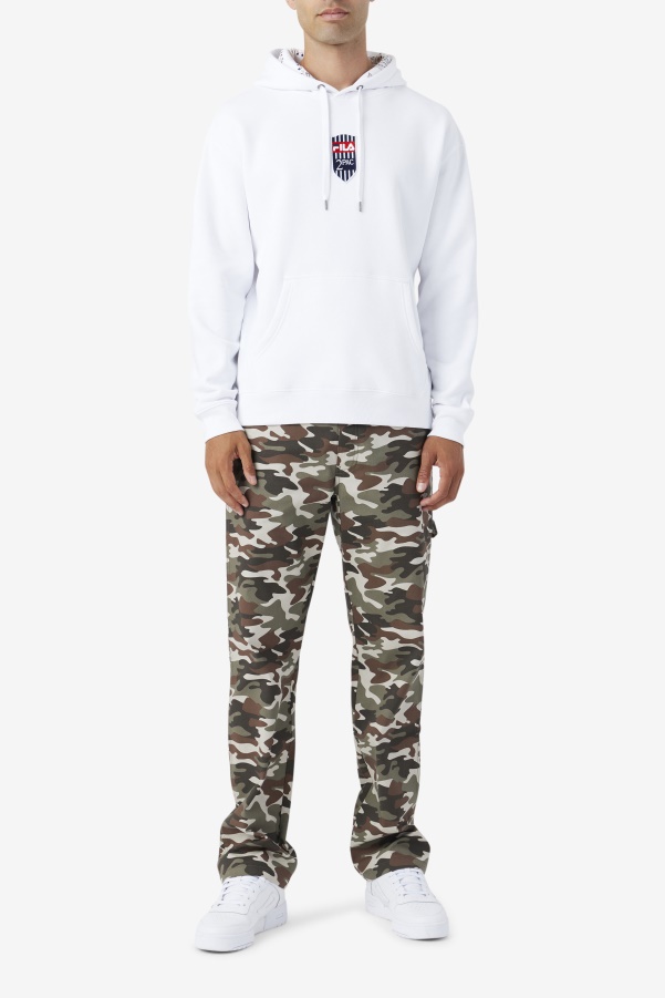 White Fila 2Pac Patch Hoodie