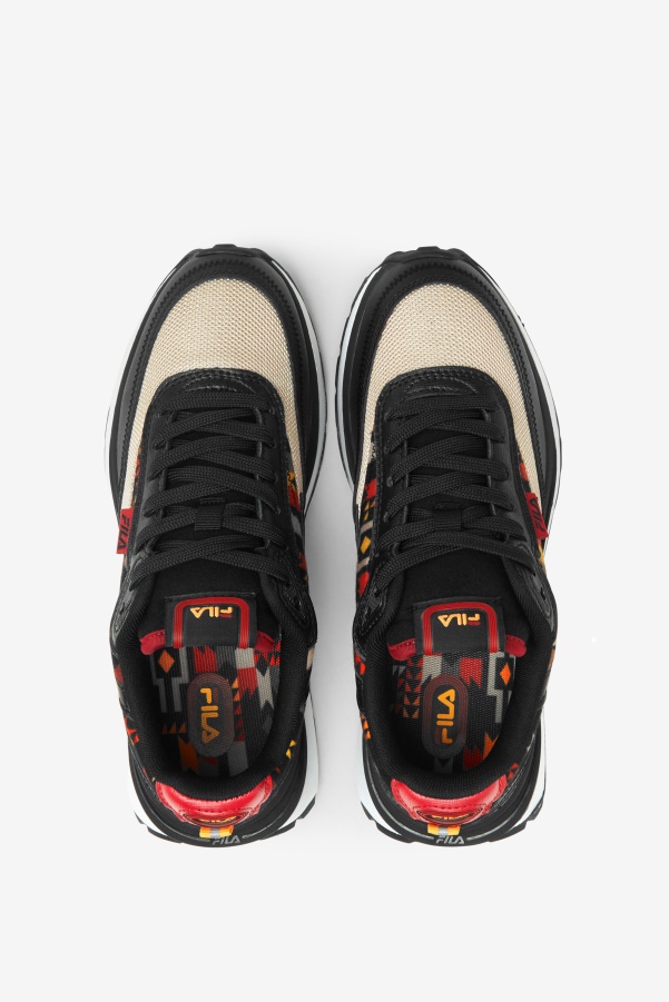 Black/Oxford Tan/White Fila Big Kids' Renno