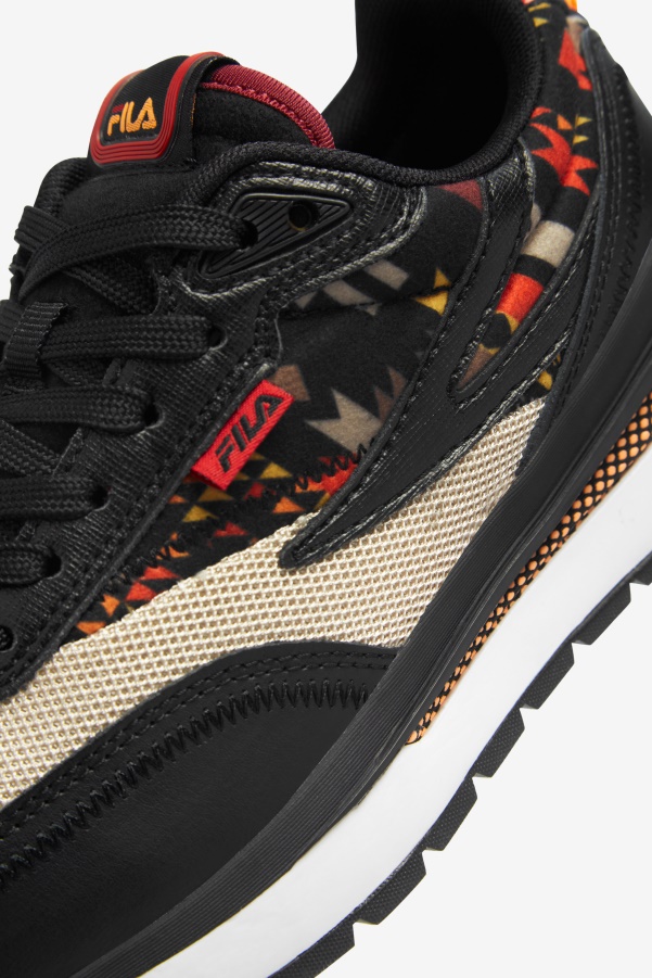 Black/Oxford Tan/White Fila Big Kids' Renno