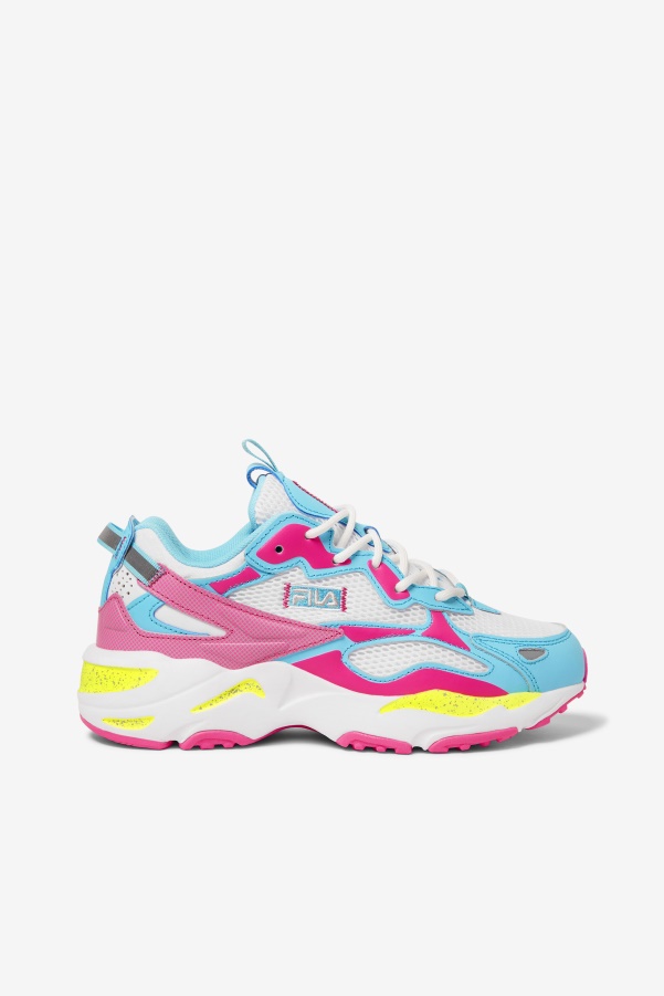 Fila Women's Ray Tracer Apex White/Pink Glo/Bluefish