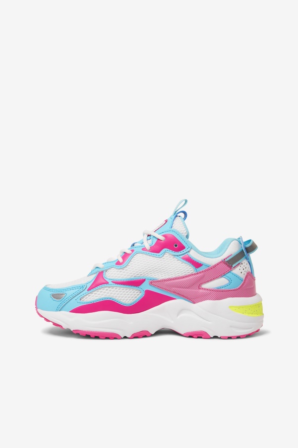 Fila Women's Ray Tracer Apex White/Pink Glo/Bluefish