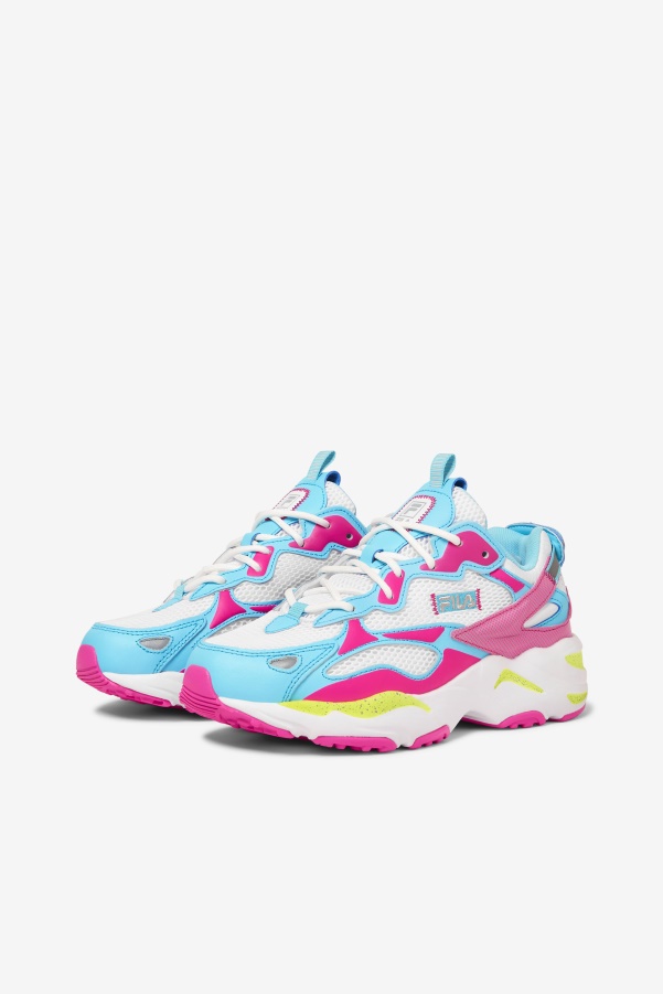 Fila Women's Ray Tracer Apex White/Pink Glo/Bluefish