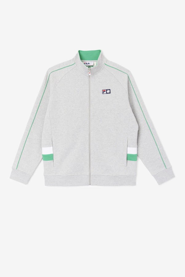 Sutton Track Jacket Light Grey/Jelly Bean/White Fila