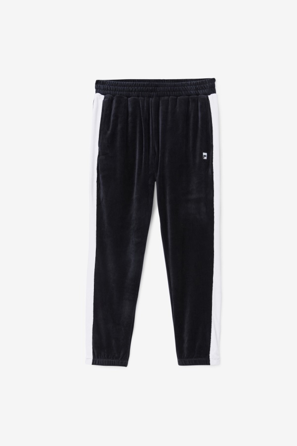 Black/White/Skyway Fila Brice Velour Pant