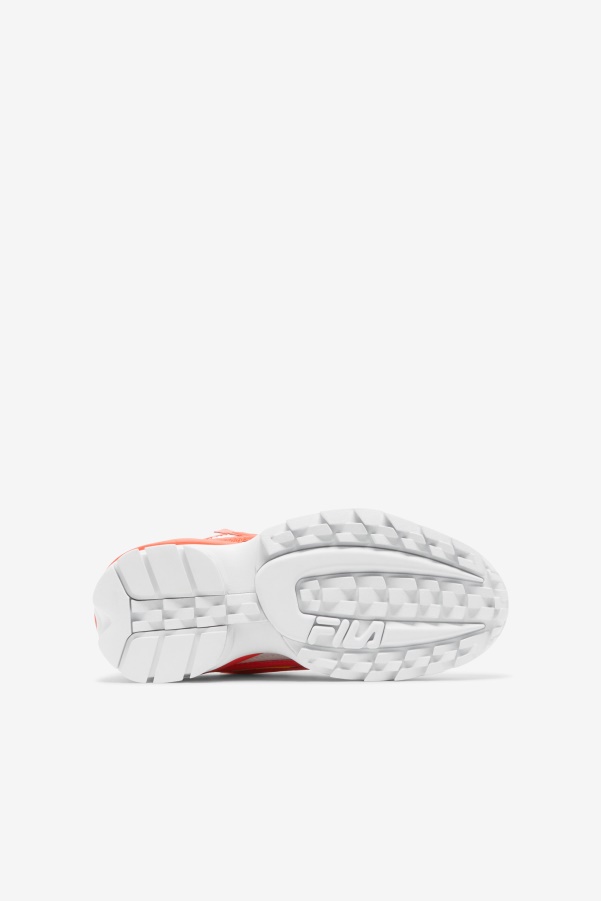 Big Kids' Disruptor 2 Exp Fila White/Fiery Coral/Yellow