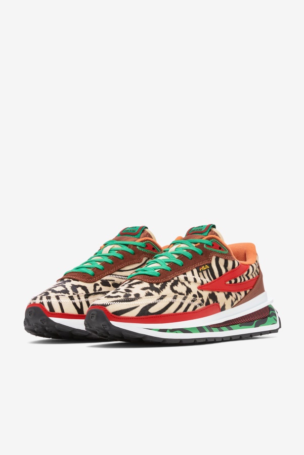 Sequoia/Red/Seedpearl Men's Renno Animal Fila
