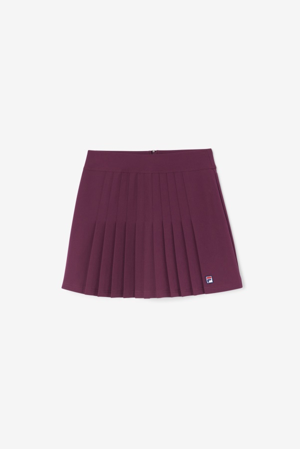 Grape Wine Fila Amy Pleated Skirt