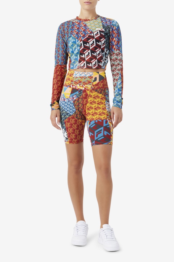 Birdy Long Sleeve Top Ocean/Yellow/Whitee Fila