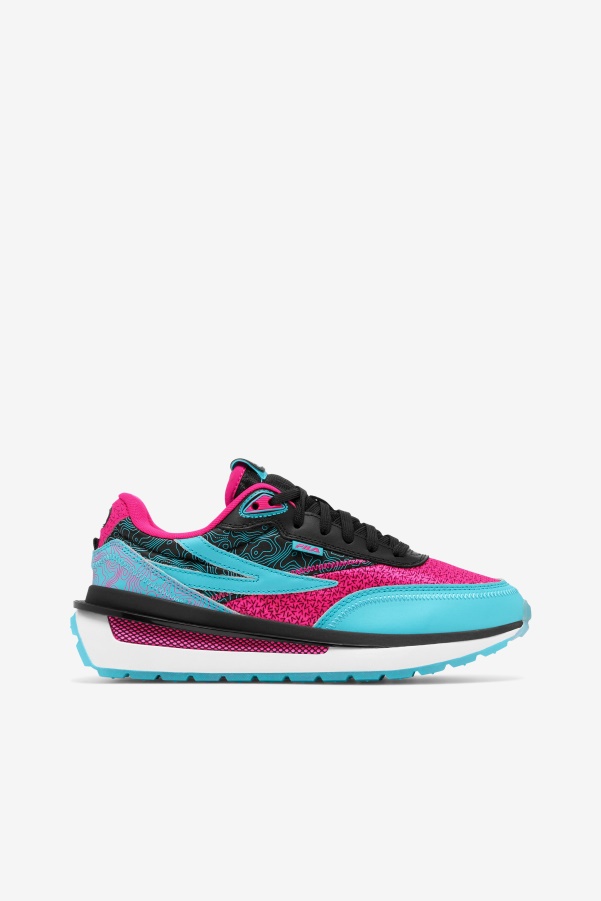 Fila Black/Pink Glo/White Women's Renno
