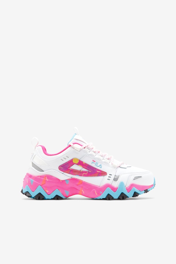 Women's Oakmont TR Fila White/Pink Glo/Bluefish