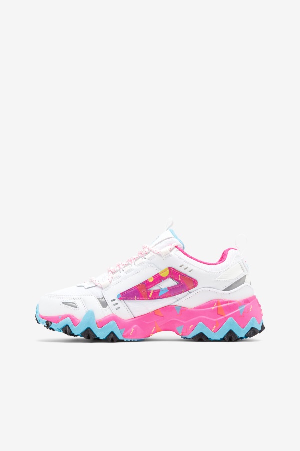 Women's Oakmont TR Fila White/Pink Glo/Bluefish