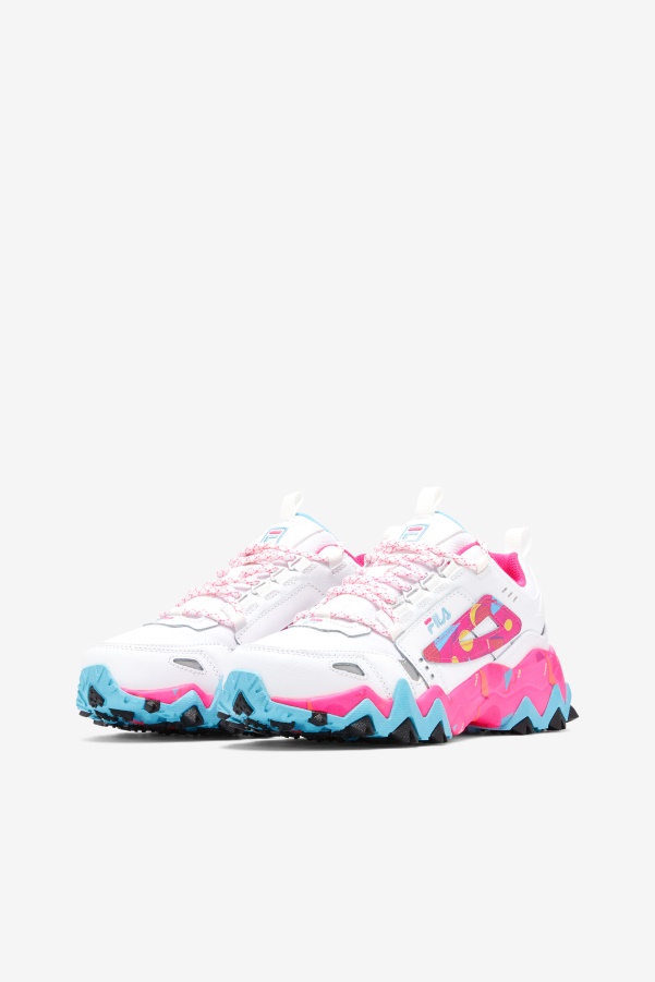 Women's Oakmont TR Fila White/Pink Glo/Bluefish