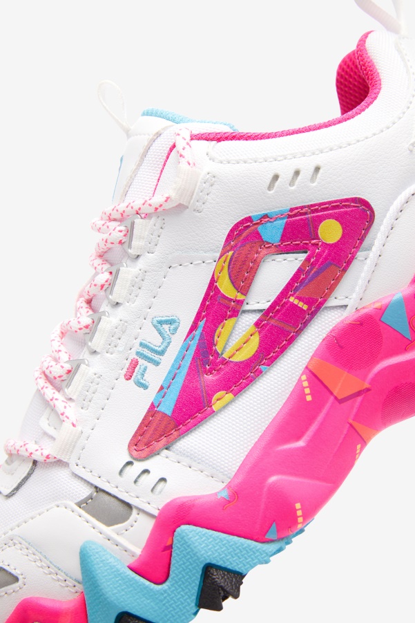 Women's Oakmont TR Fila White/Pink Glo/Bluefish