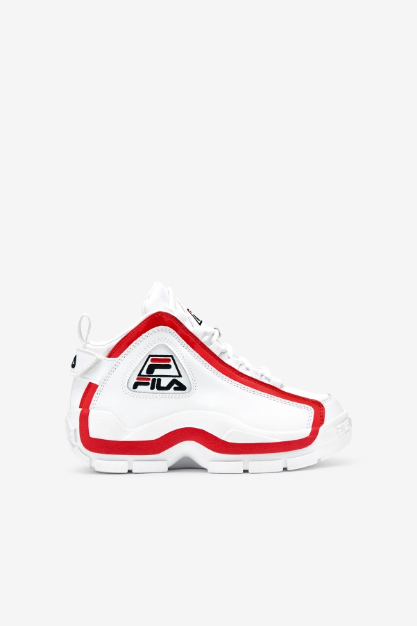 big kids' Grant Hill 2 White/Red/Black Fila