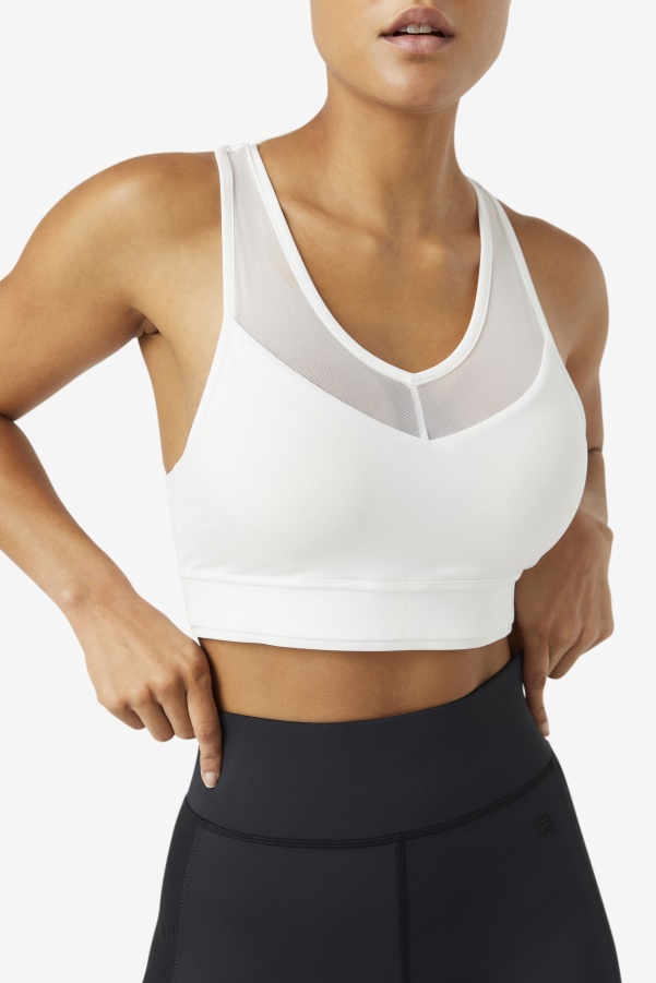 White Fila Uplift Racerback Bra Top