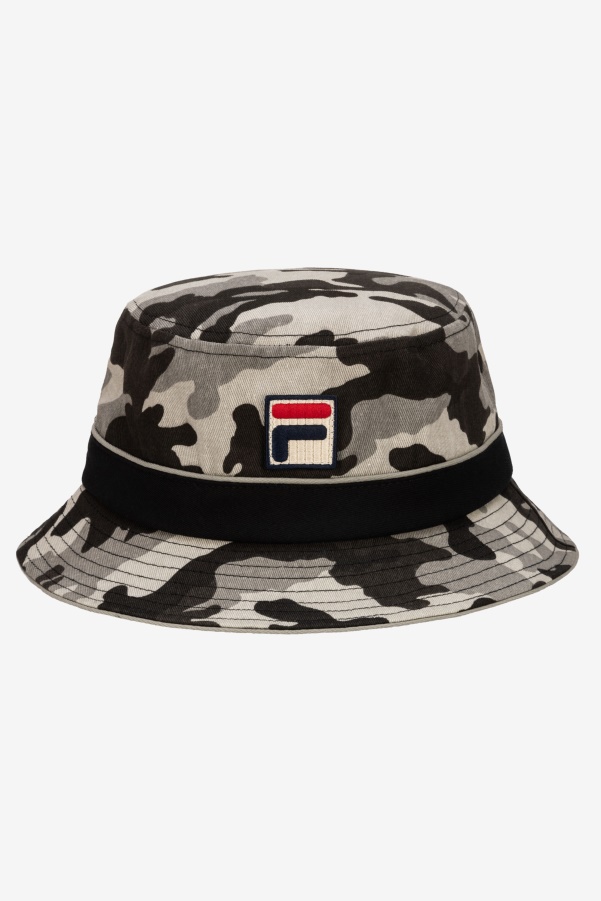Camo Bucket Hat Black Camo Fila
