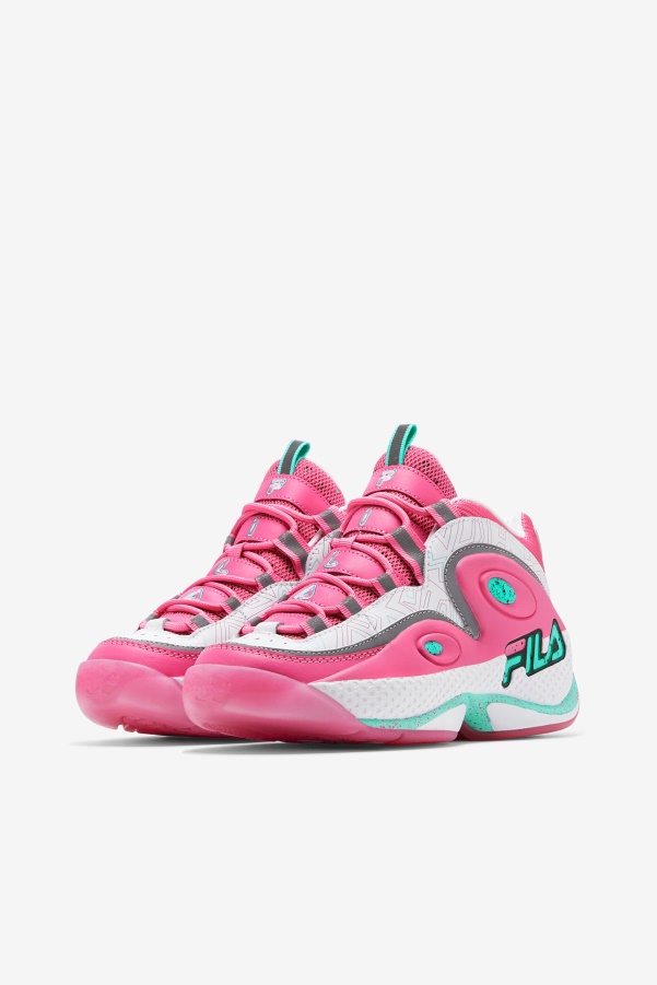 Fila White/Pink/Cockatoo Women's Grant Hill 3