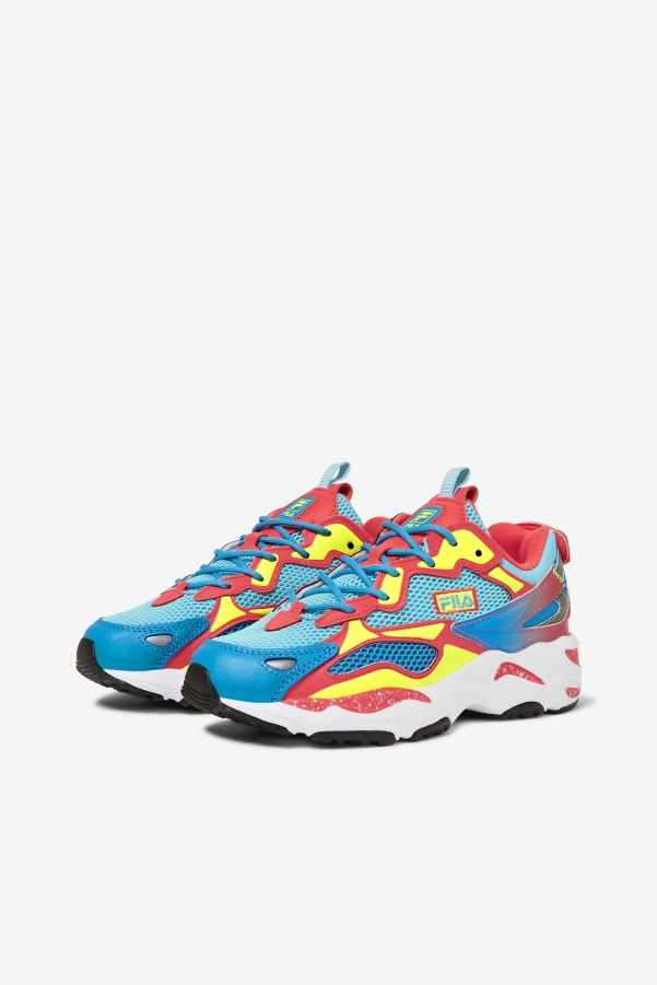 Women's Ray Tracer Apex Fila Bluefish/Yellow/Fiery Coral