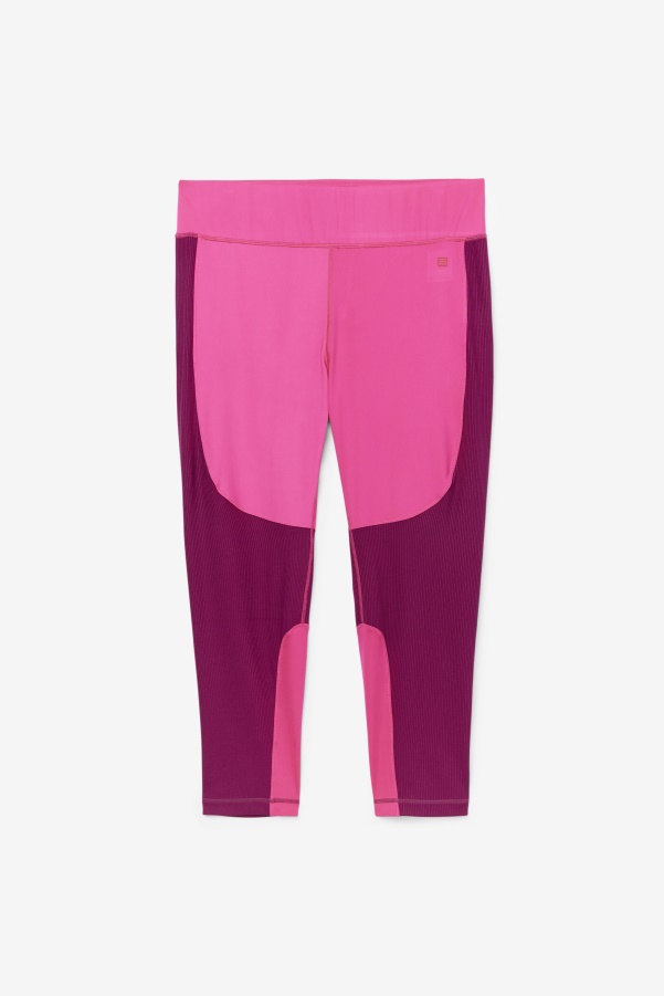 Forza Textured Long Legging Bright Pink/Magenta Purple Fila
