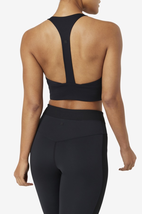 Uplift T-Back Sports Bra Fila Black
