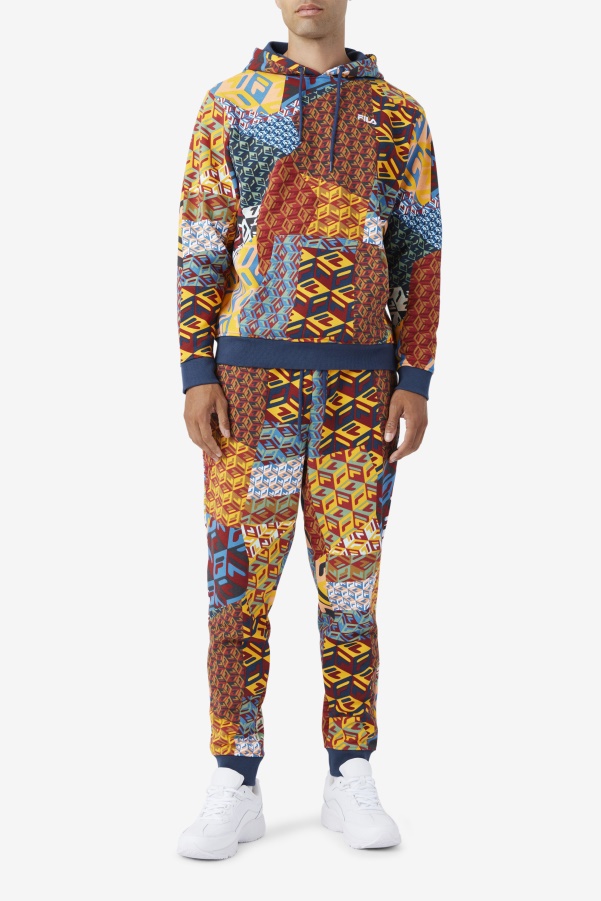 Yellow/Ocean Fila Anja Hoodie