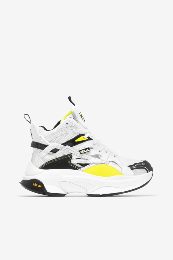 Fila Women's Hallasan Mid Premium White/Black/Lemon Tonic
