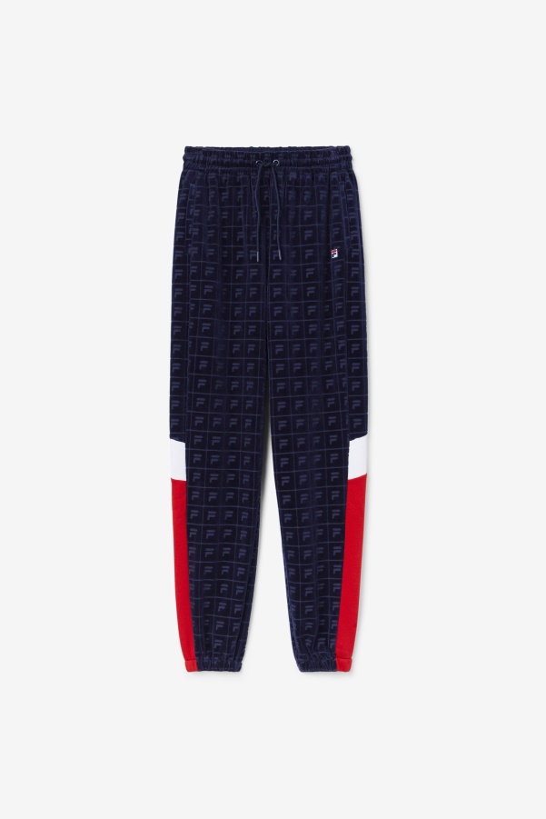 Navy/Red/White Helen Velour Jogger Fila