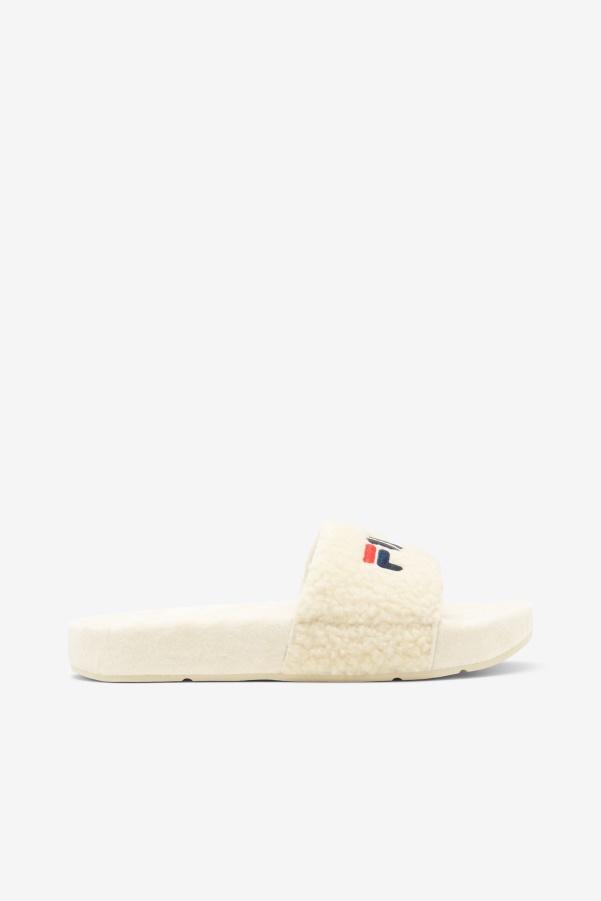 Cream/Navy/Red Fila Women's Fuzzy Drifter