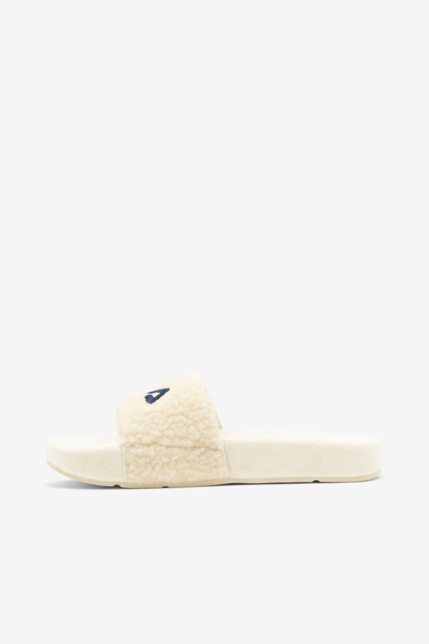 Cream/Navy/Red Fila Women's Fuzzy Drifter