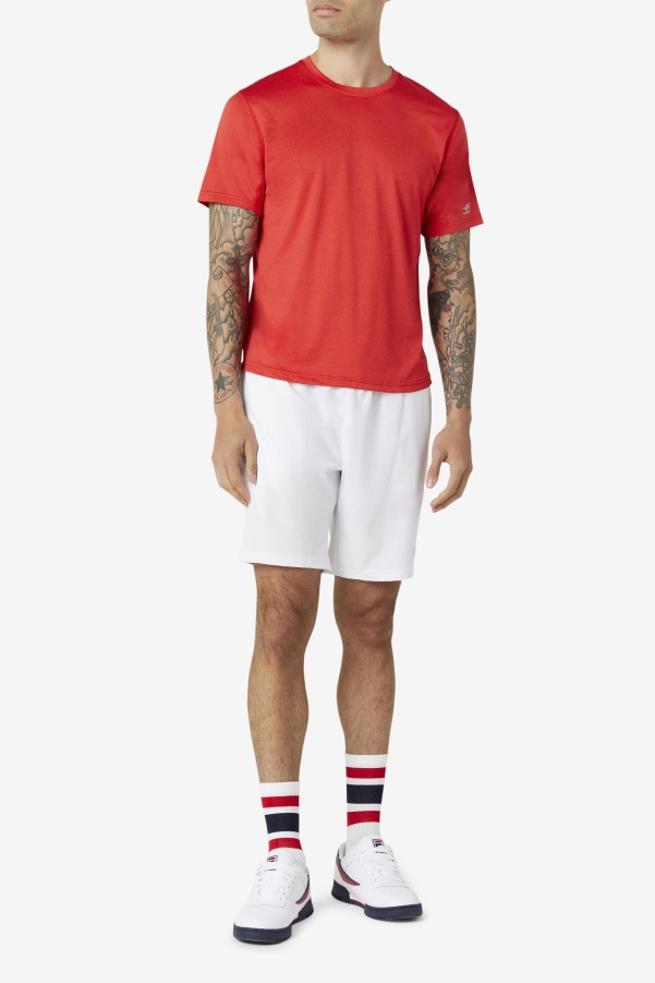 Fila Red Pickleball Scallop Hem Crew