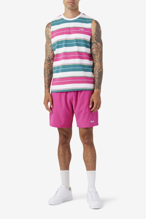 White/Purple/Bayou Sandu Sleeveless Tee Fila