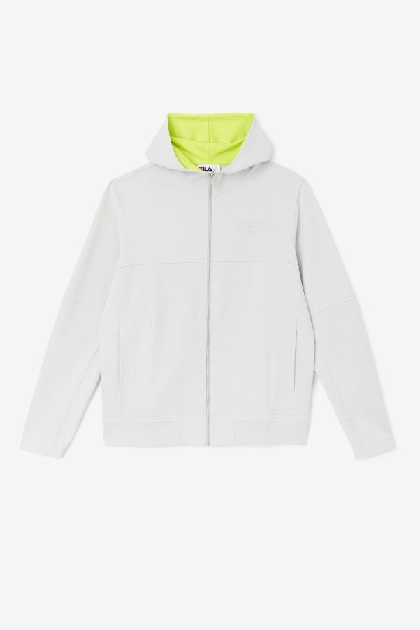 Kayra Full Zip Hoodie Fila Stone/Lime Punch