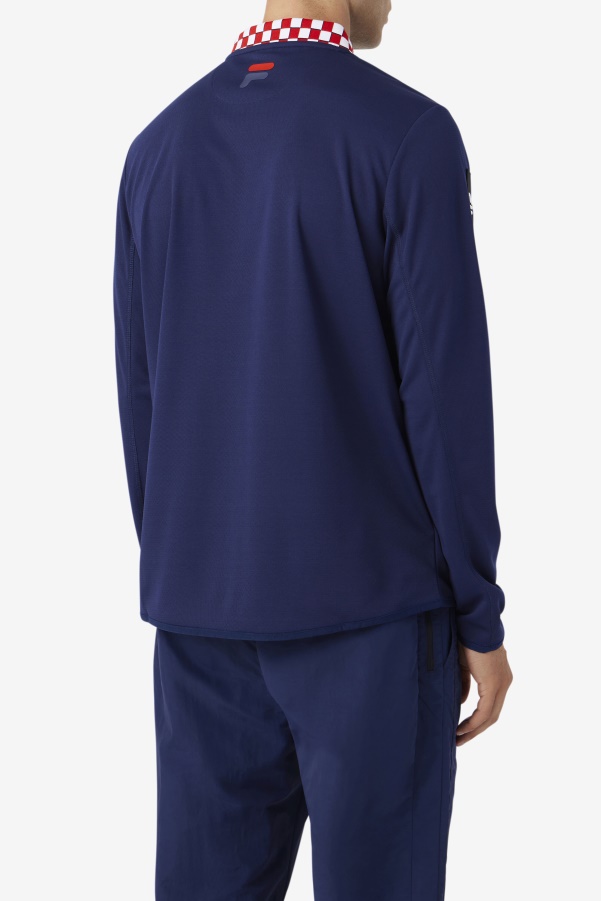 Navy Bevans Park Long Sleeve Tee Fila