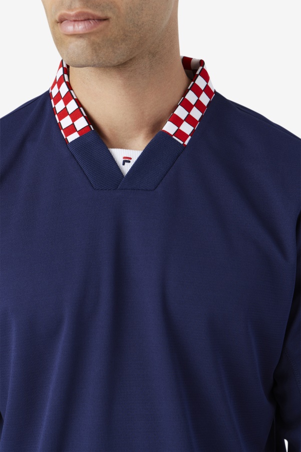 Navy Bevans Park Long Sleeve Tee Fila