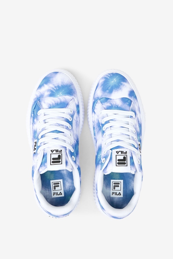 Fila Bright Cobalt/Storm Blue/White Women's Sandblast Oversole Tie Dye