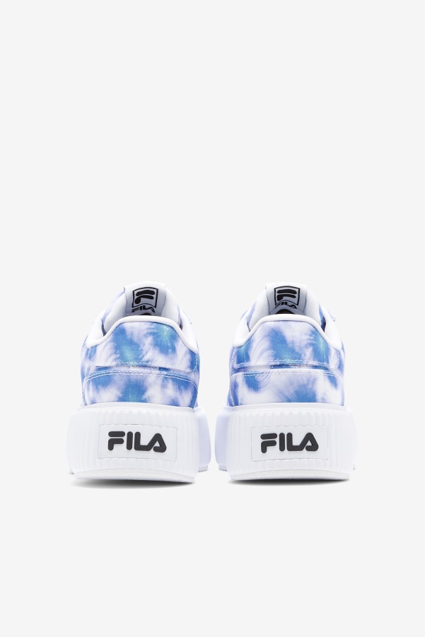 Fila Bright Cobalt/Storm Blue/White Women's Sandblast Oversole Tie Dye