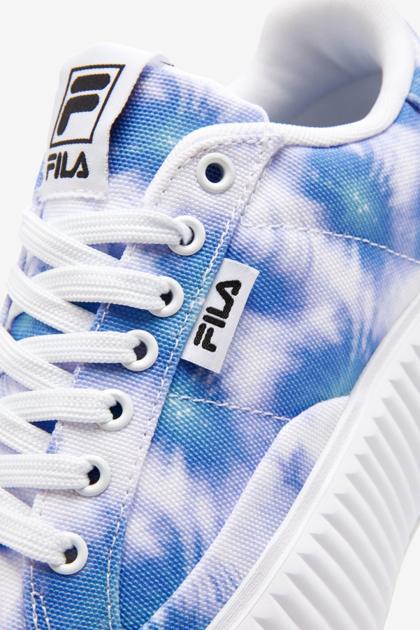 Fila Bright Cobalt/Storm Blue/White Women's Sandblast Oversole Tie Dye
