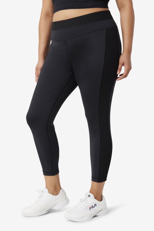 Black Fila Forza Texture High Waist Legging
