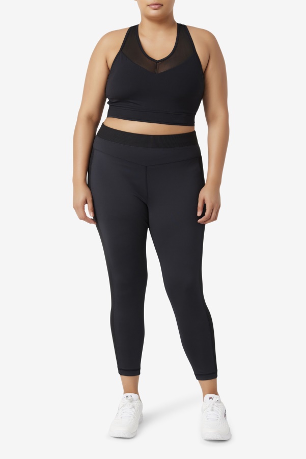 Black Fila Forza Texture High Waist Legging