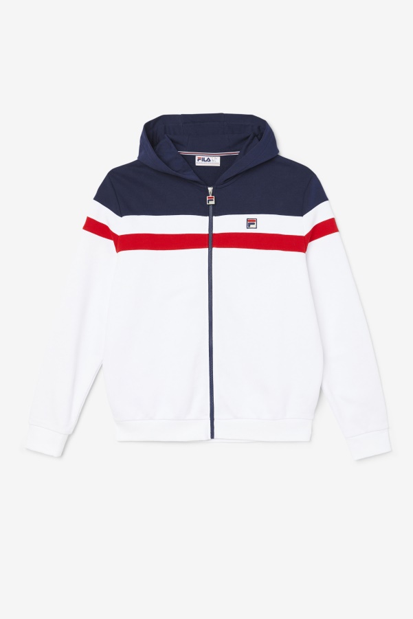 White/Navy/Red Fila Arlo Hoodie