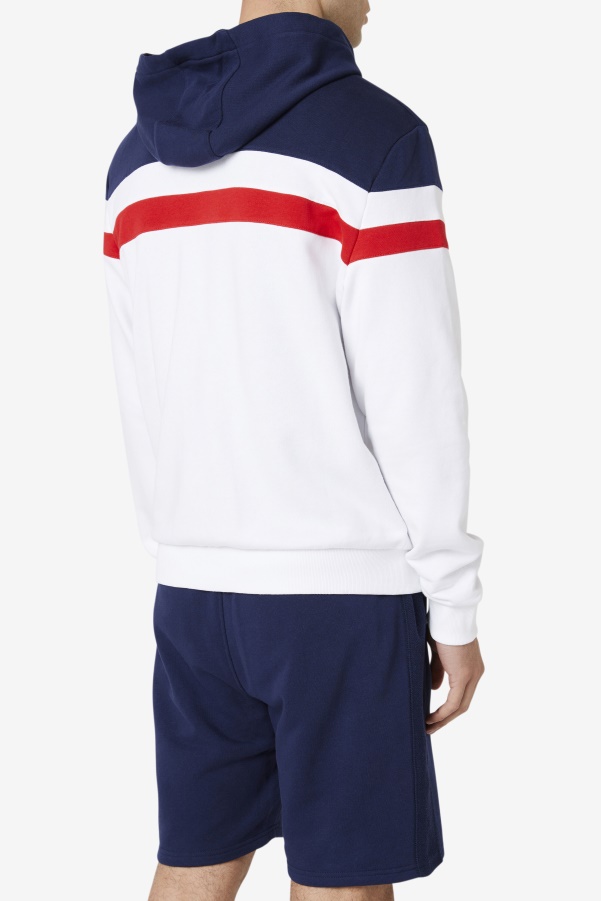 White/Navy/Red Fila Arlo Hoodie