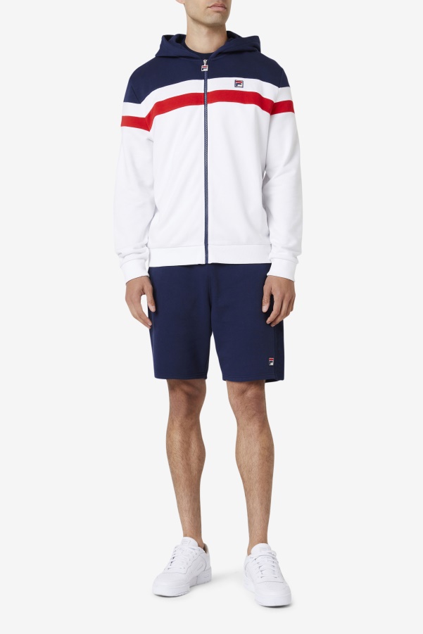 White/Navy/Red Fila Arlo Hoodie