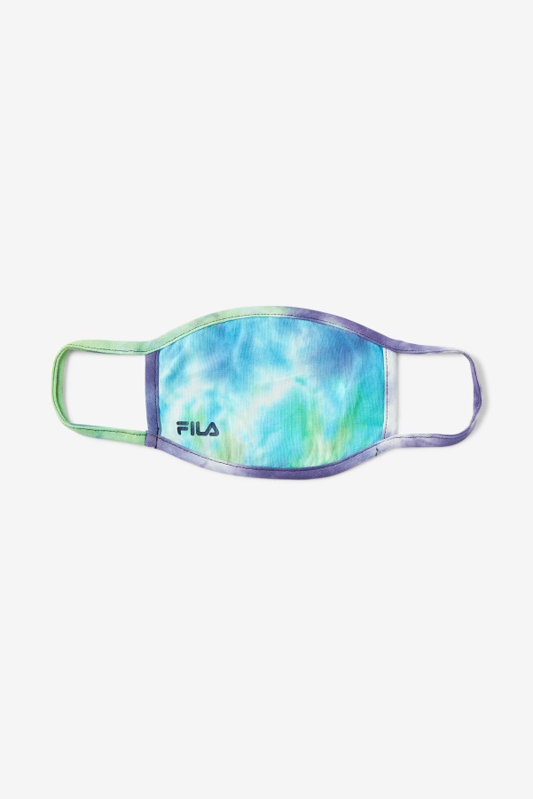 Blue Tie Dye Face Mask Fila Blue Aqua Tie Dye